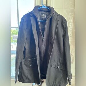 Express Charcoal Pinstripe Jacket